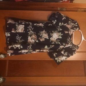 Navy Floral Dress